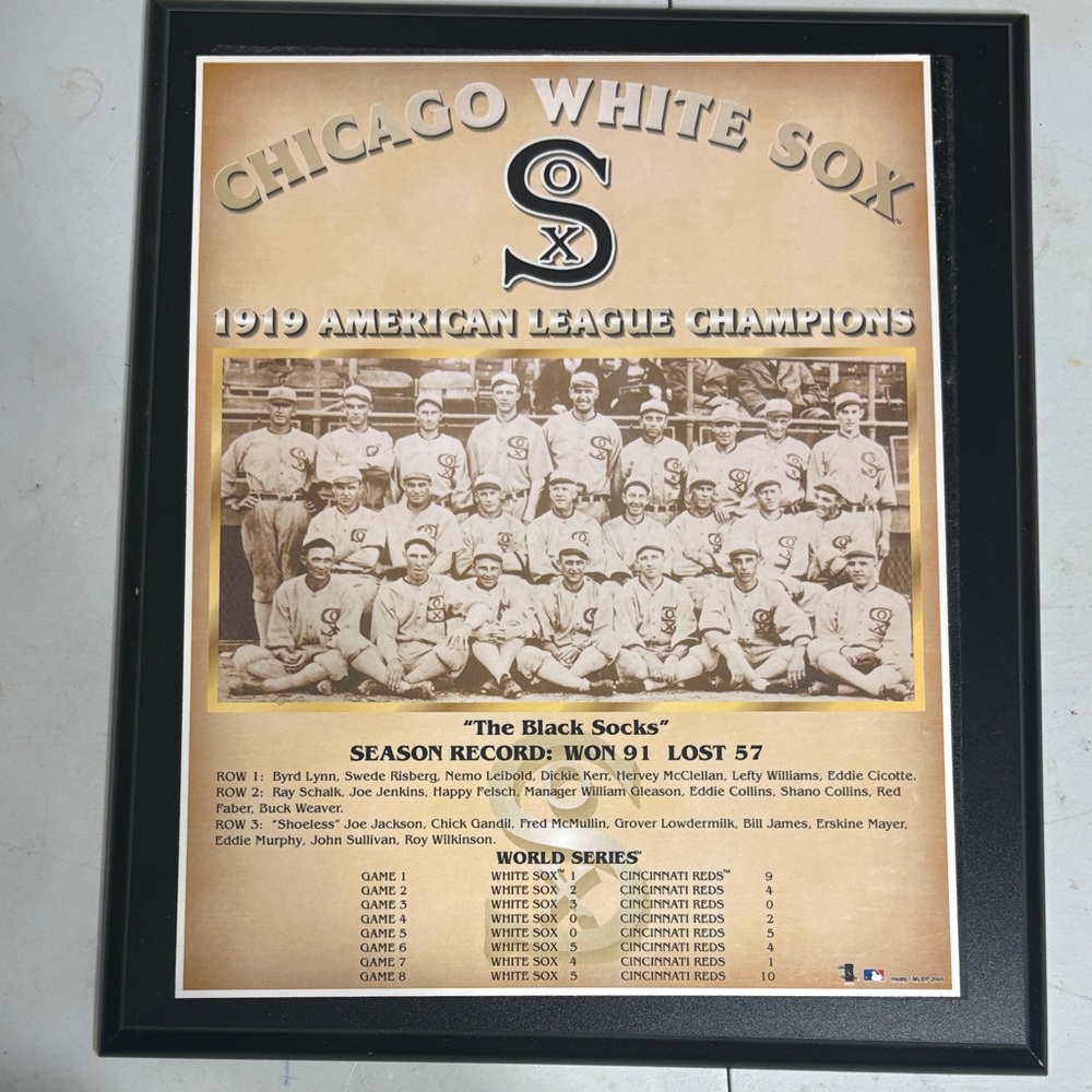 Vintage Chicago White Sox 1919 Champions Framed Poster